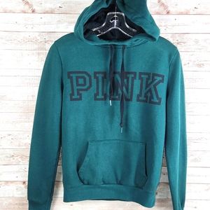 VICTORIA'S SECRET PINK, 0329, Women's  green hoodie sweatshirt, Sz XS